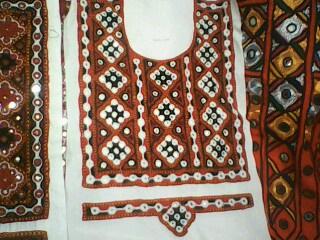 sindhi embroidery hand made galay(neck), guj other stuff