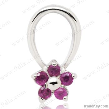 925 sterling silver pendent design with natural 1.5mm round Ruby