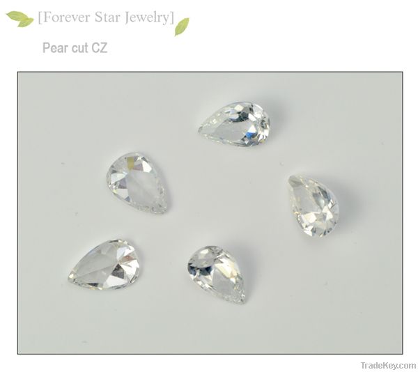 2GS01017A Pear 9*6mm White Zircon for Jewelry white Competitive Price