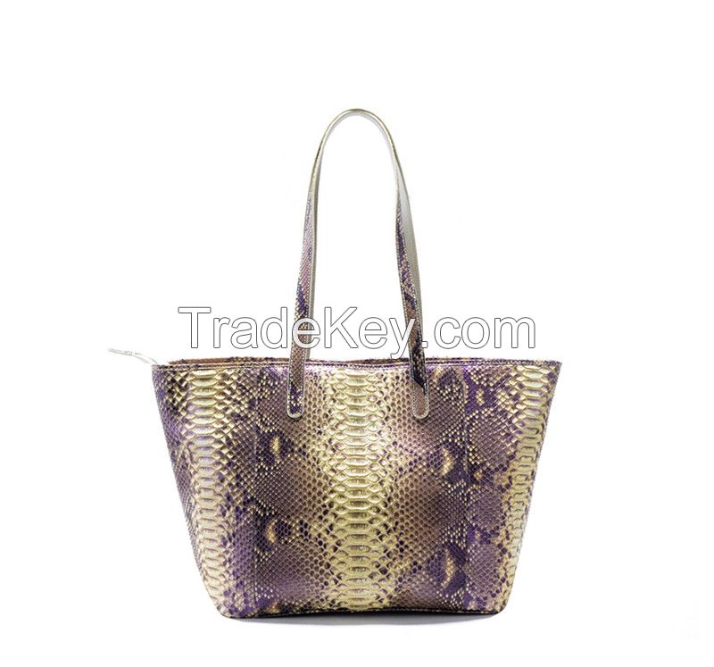 Python Shoulder Tote Bag Purple 2P4010CC