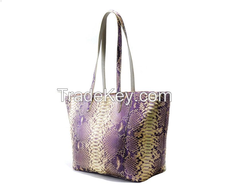 Python Shoulder Tote Bag Purple 2P4010CC