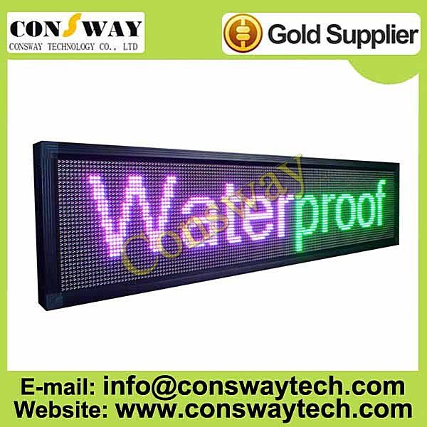 CE approved led advertising display with RGB full color and size 168cm(W)*40cm(H)*7cm(D)