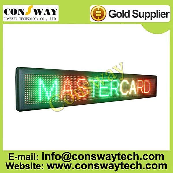 CE approved outdoor led advertising screen with RGY color and size 136cm(W)*24cm(H)*7cm(D)