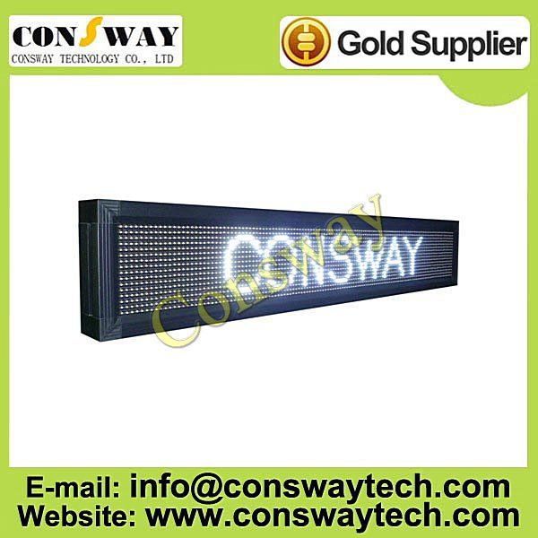 CE approved outdoor advertising led display screen with white color and size 136cm(W)*24cm(H)*7cm(D)