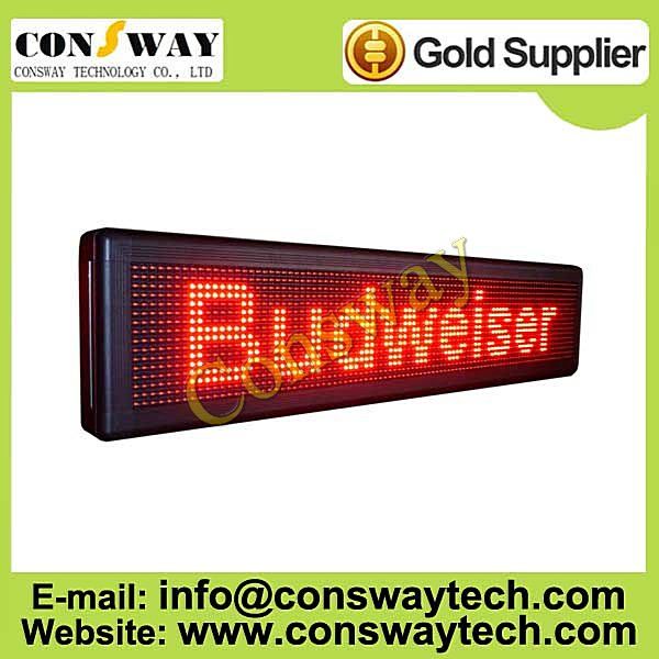 CE approved led advertising board with red color and size 104cm(W)*24cm(H)*7cm(D)
