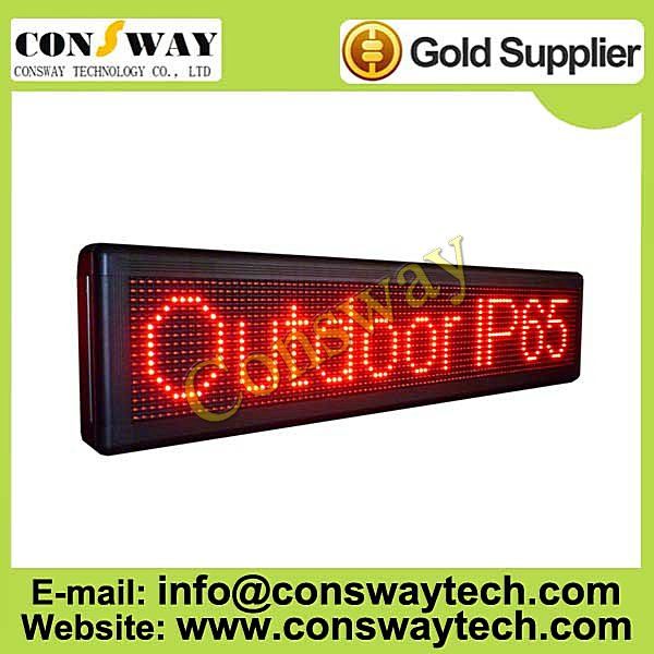 CE approved led advertising board with red color and size 104cm(W)*24cm(H)*7cm(D)