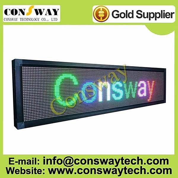 CE approved led advertising display with RGB full color and size 168cm(W)*40cm(H)*7cm(D)