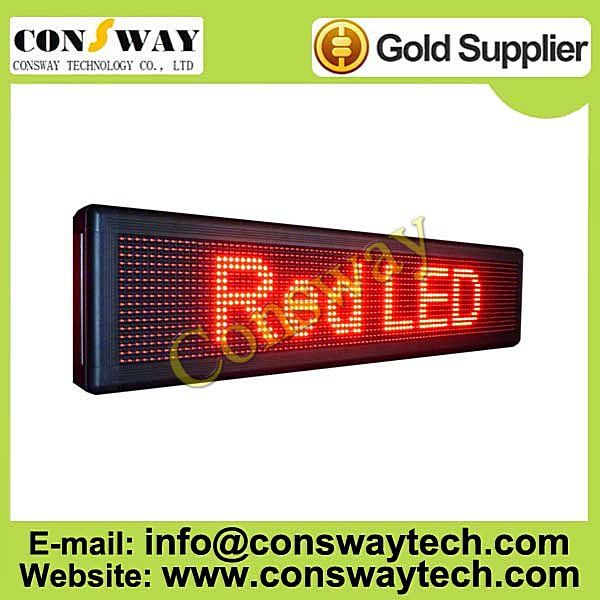 CE approved led advertising board with red color and size 104cm(W)*24cm(H)*7cm(D)