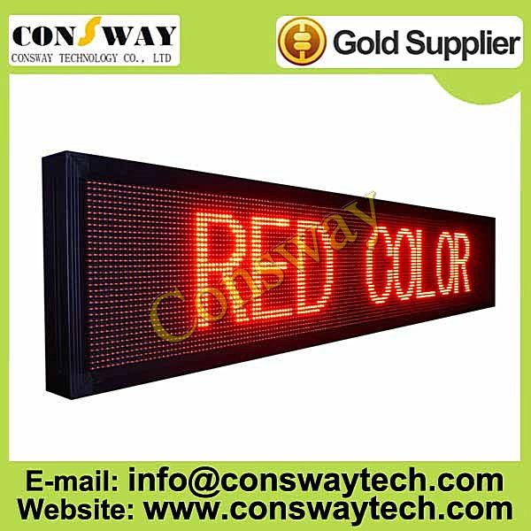 CE approved led message board with red color and size 200cm(W)*40cm(H)*7cm(D)