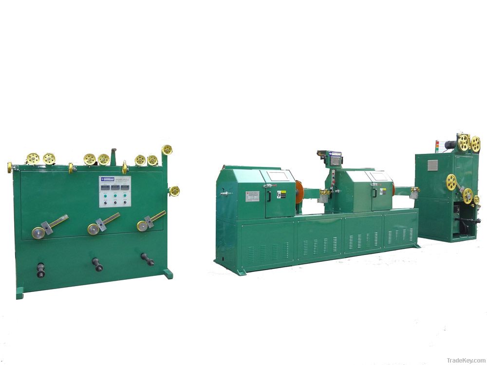 Horizontal high speed double layers wire wrapping machine
