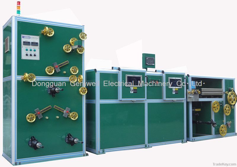 Horizontal high speed double layers wire wrapping machine