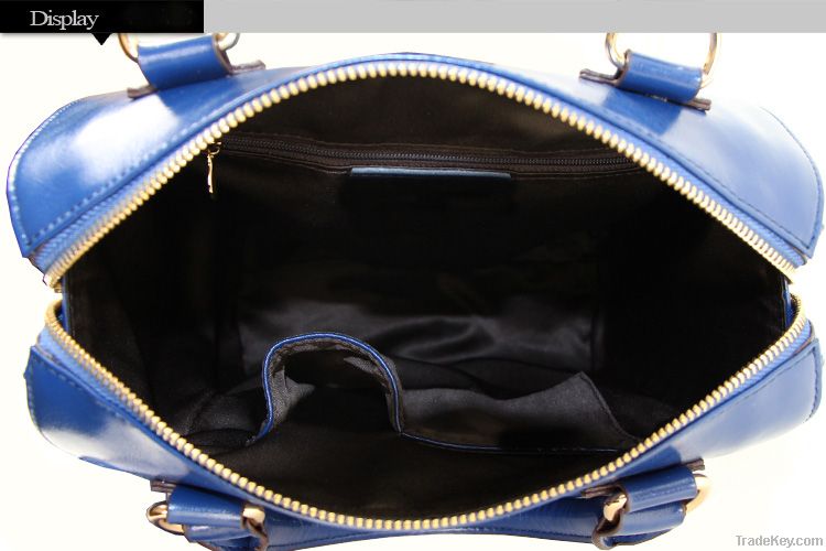 Oil wax leather handbag