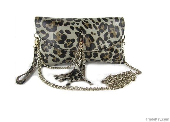 Woman leopard messenger chain bags