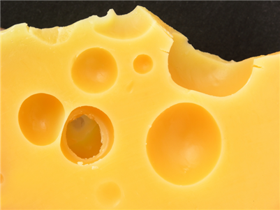 Yellow and white cheese