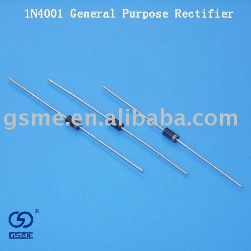 1N4001 General Purpose Rectifier with DO-41 Package