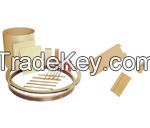 Spacers, Pressure Plates , Flexible Crepe Paper Tubes, Corner Collars , Duct Spacing, Wet Parts, Clackband, Static Rings, Static Cylinders, U-Channels, Couched high-voltage terminal leads, Corrugated Board, Angle Rings, Caps and Snouts, Cylinder