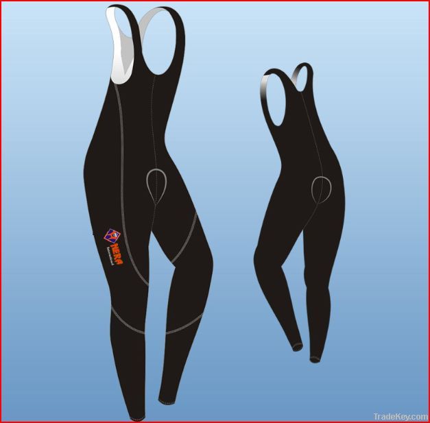 Black Padded Cycling/Cycle/Bike Full Bib Tights