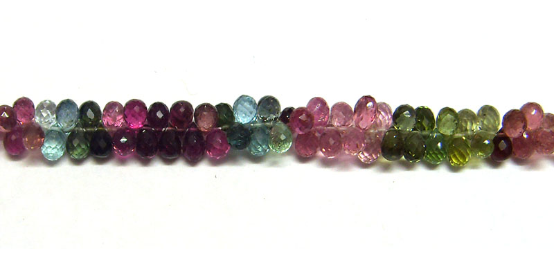 Multi Tourmaline Faceted Drops