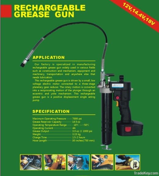 Rechargeable grease gun