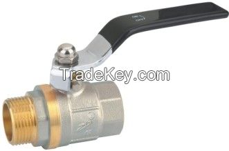 ZD1303 brass ball valve with steel/aluminum handle