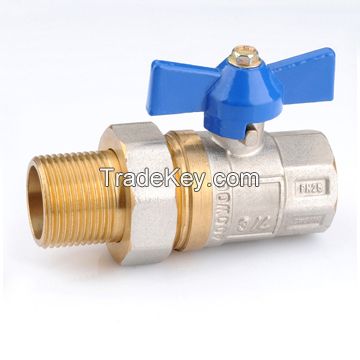 ZD1305 brass ball valve with steel handle