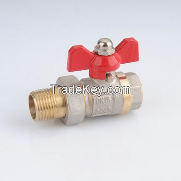 ZD1304 brass ball valve with steel handle