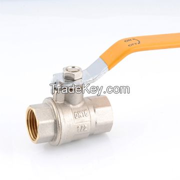 ZD1302brass gas valve with steel/aluminum handle