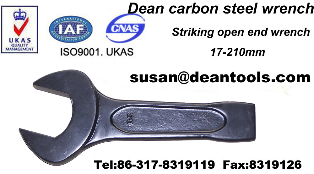 Striking open end wrench slugging open spanner