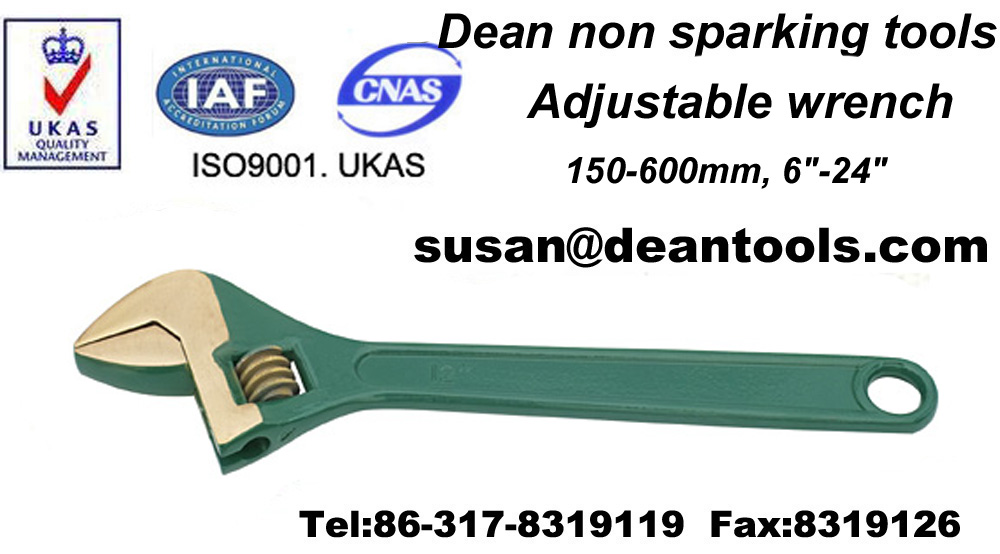 Non sparking adjustable wrench adjustable spanner