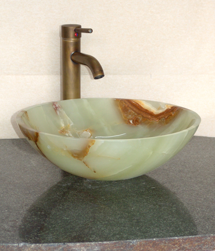 stone basin. sink. countertop.