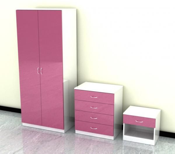 high gloss door wardrobe chest cabinet