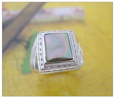925 silver mop ring jewelry