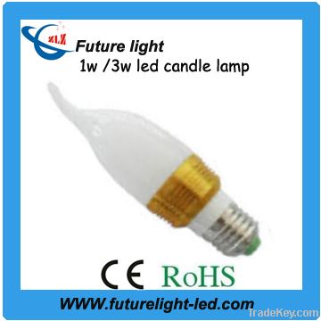 July Hot sales high brightness white 2700-7500K 3w led lamp candle e14