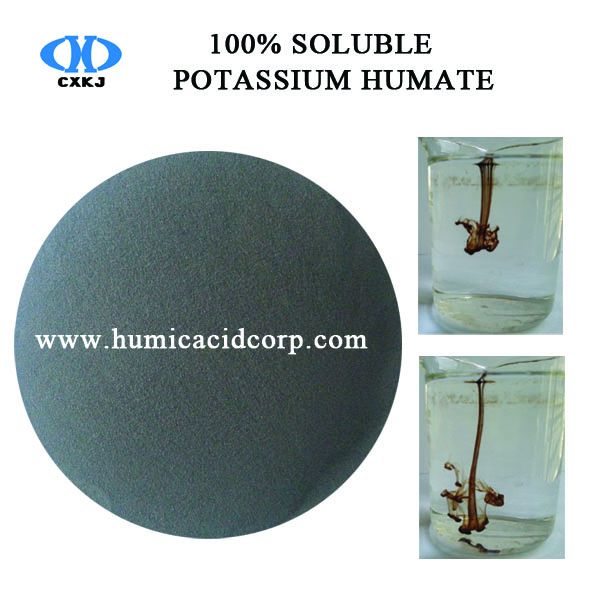 95%-100% soluble potassium humate powder/crystal/falkes