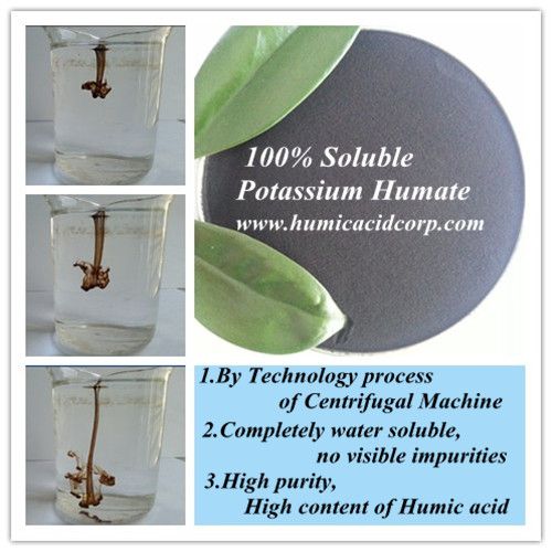 100% Water Soluble Potassium Humate for water flush foliar Drip Irrigation 