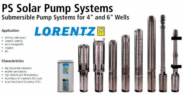 LORENTZ Solar Submersible Pump Systems Available