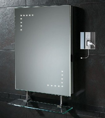 HOT Backlit LED Bathroom Mirror with Shelf