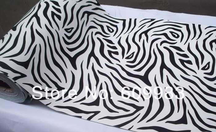 self adhesive wallpaper, PVC wallpaper (45cm*10m one Roll)Zebra stripes moern style
