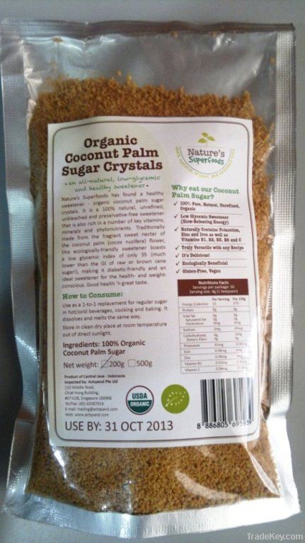 Organic Coconut Palm Sugar Crystals