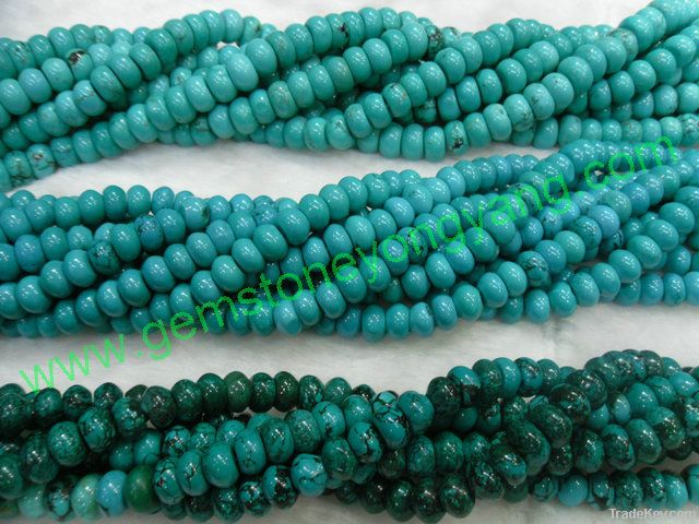 natural turquoise  beads/barrel shape/semi-precious stone beads