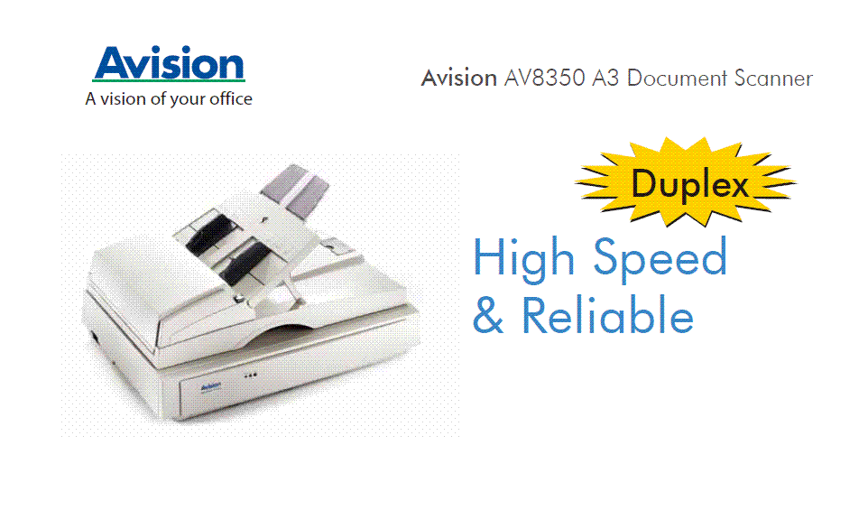 Avision AV8350 A3 Size Document Scannner
