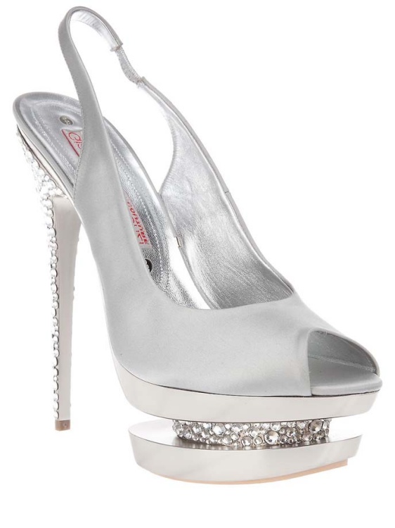 Hot Gianmarco Lorenzi Silver Diamond Sandals