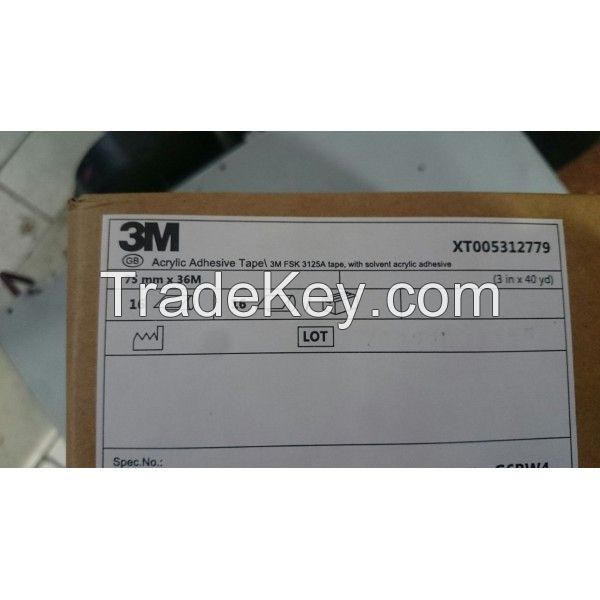 3M FSK 3125A TAPE, WITH SOLVENT ACRYLIC ADHESIVE