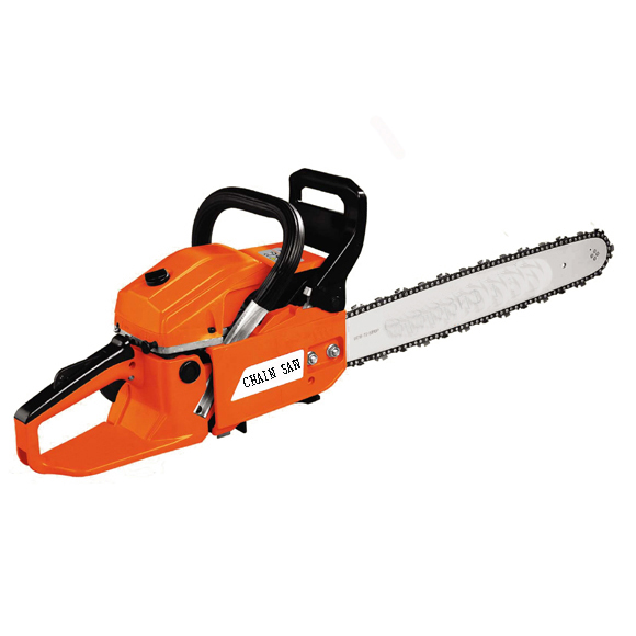 Single cylinder, two-stroke, air-cooled chain saw