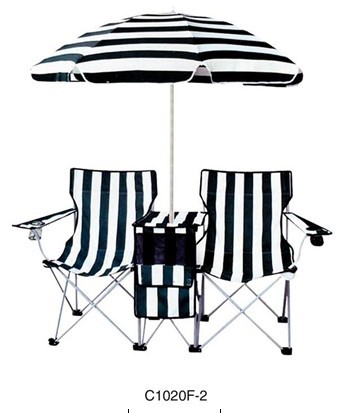 Beach chair with umbrella (Two seats)