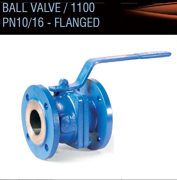 BALL VALVE / 1100 PN10/16 - FLANGED