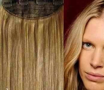 20" 1pcs full head human hair clip in on extensions #8, 120g , the best