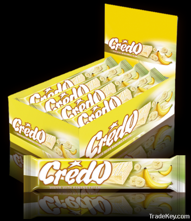 Credo with banana cream and white couverture