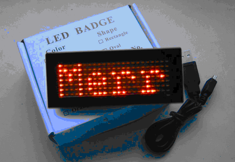 led  mini display LED badge  led tag