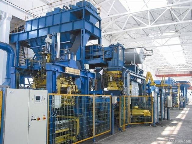 High-pressure squeeze moulding line with HWS main machine